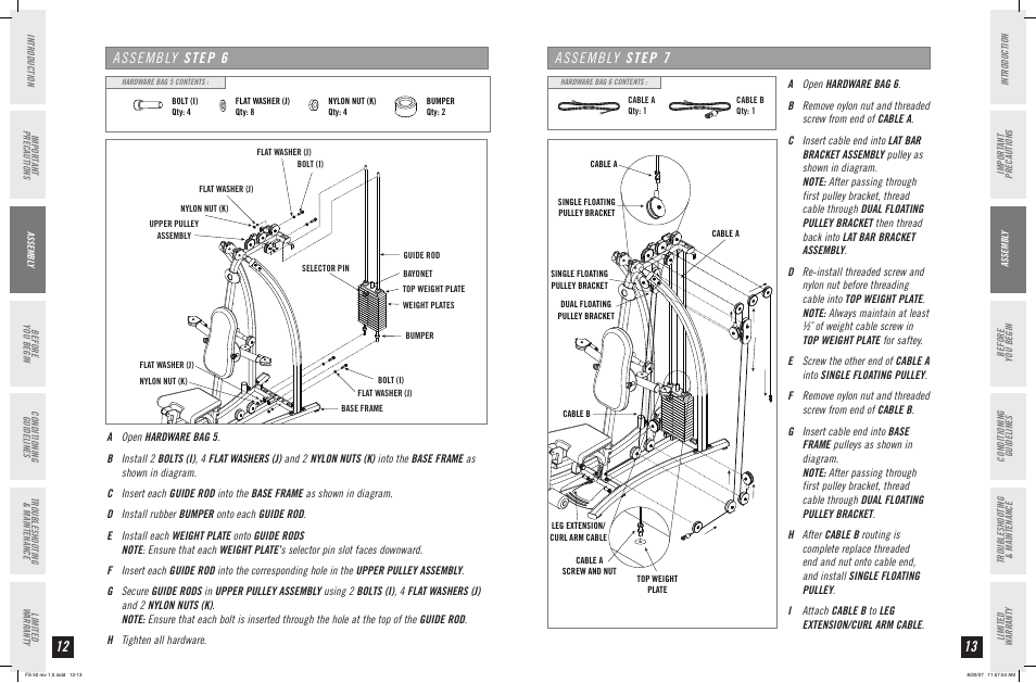 Assembly step | Horizon Fitness FS 50 User Manual | Page 7 / 15