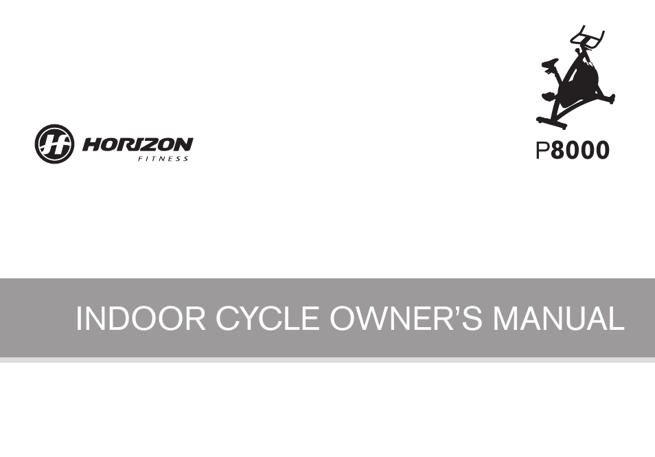 Horizon Fitness P8000 User Manual | 16 pages