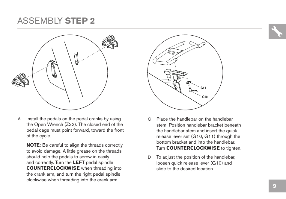 Assembly step 2 | Horizon Fitness P8000 User Manual | Page 9 / 16