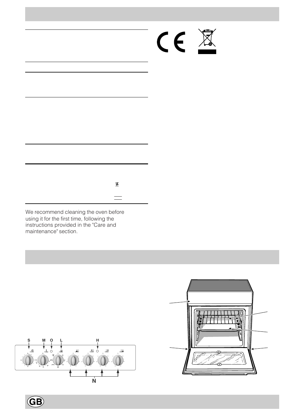 Cooker description, Technical characteristics | Indesit K3 C51 User Manual | Page 16 / 80