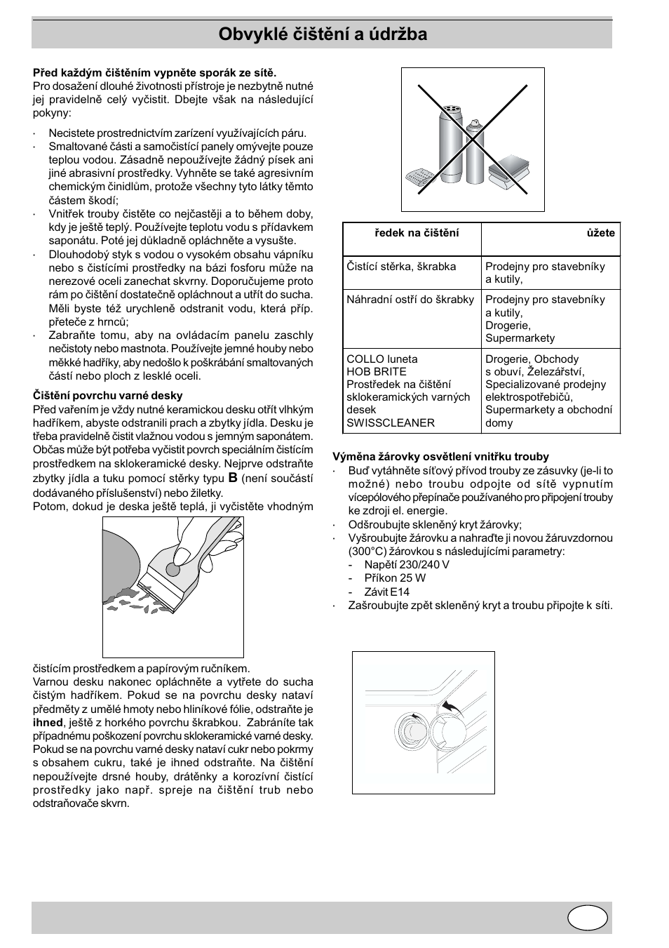 Obvyklé èitìní a údrba | Indesit K3 C51 User Manual | Page 43 / 80