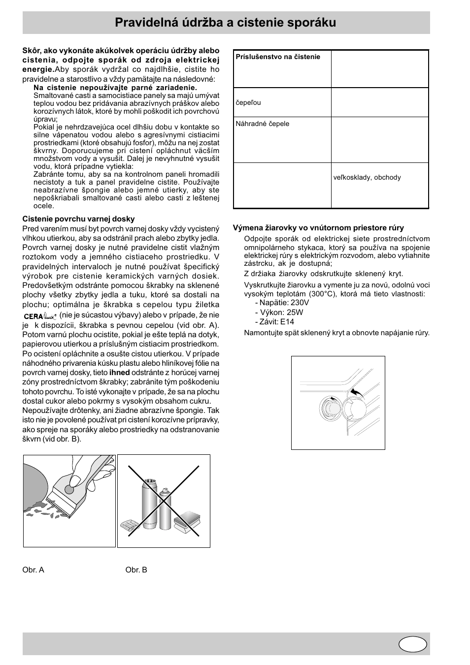 Pravidelná údrba a cistenie sporáku | Indesit K3 C51 User Manual | Page 65 / 80