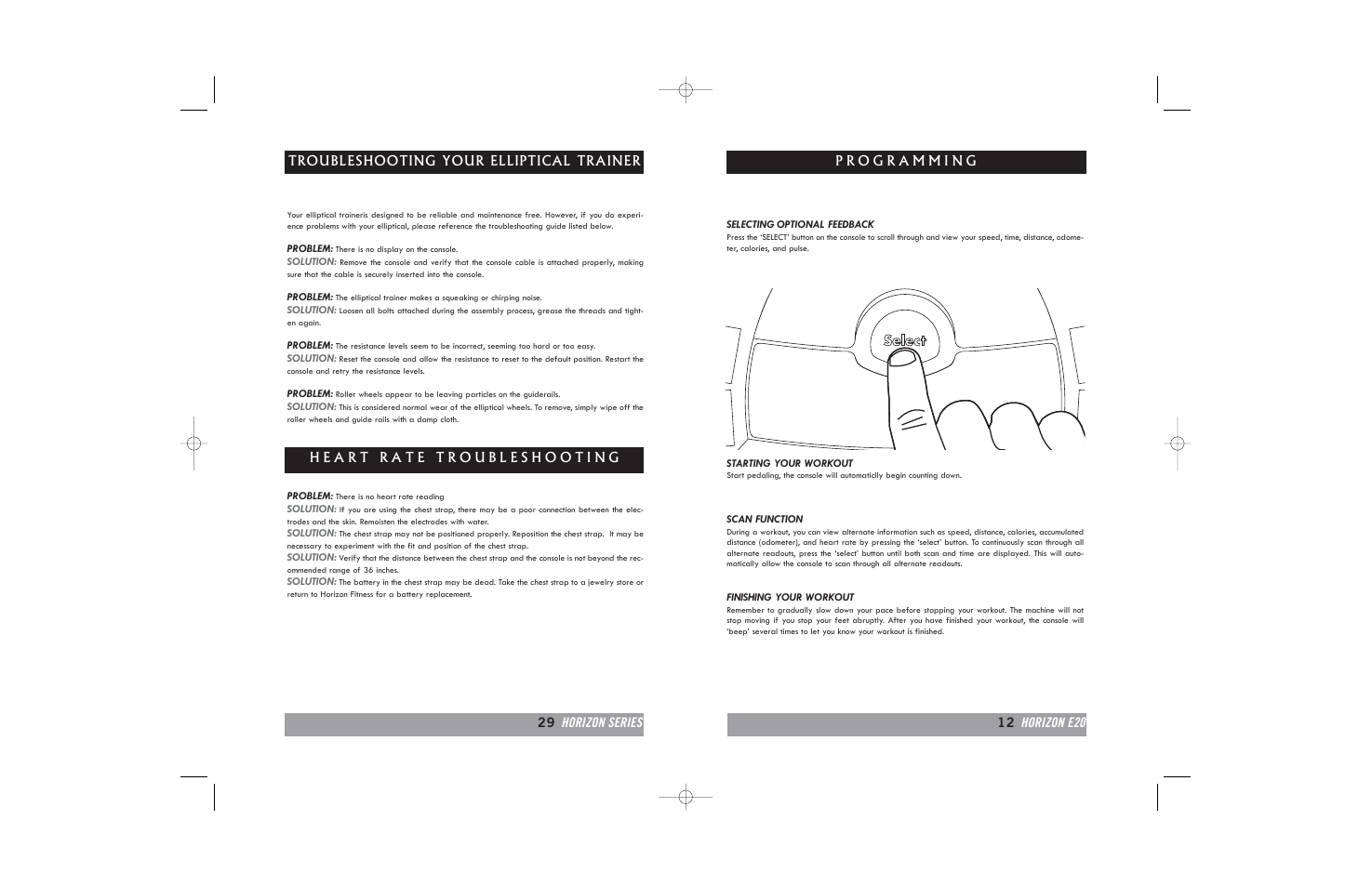 Horizon Fitness E20 User Manual | Page 12 / 40