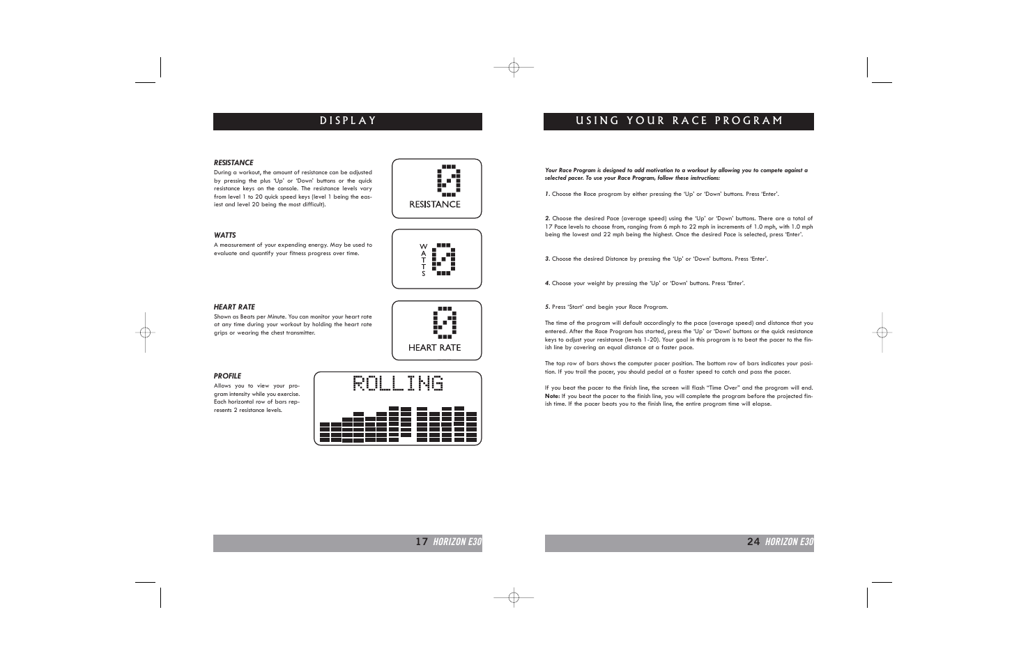 Horizon Fitness E20 User Manual | Page 17 / 40