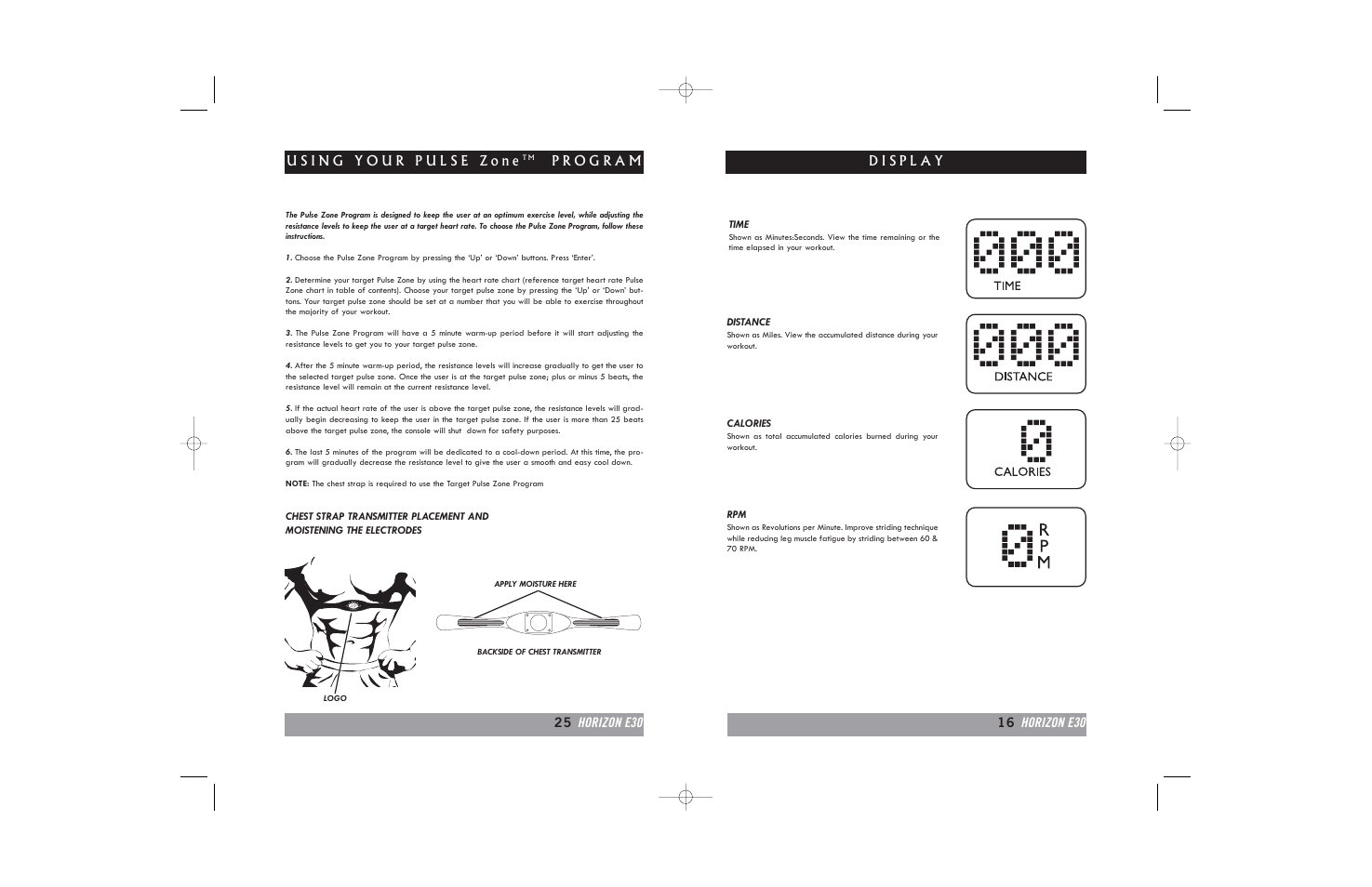 Horizon Fitness E20 User Manual | Page 25 / 40