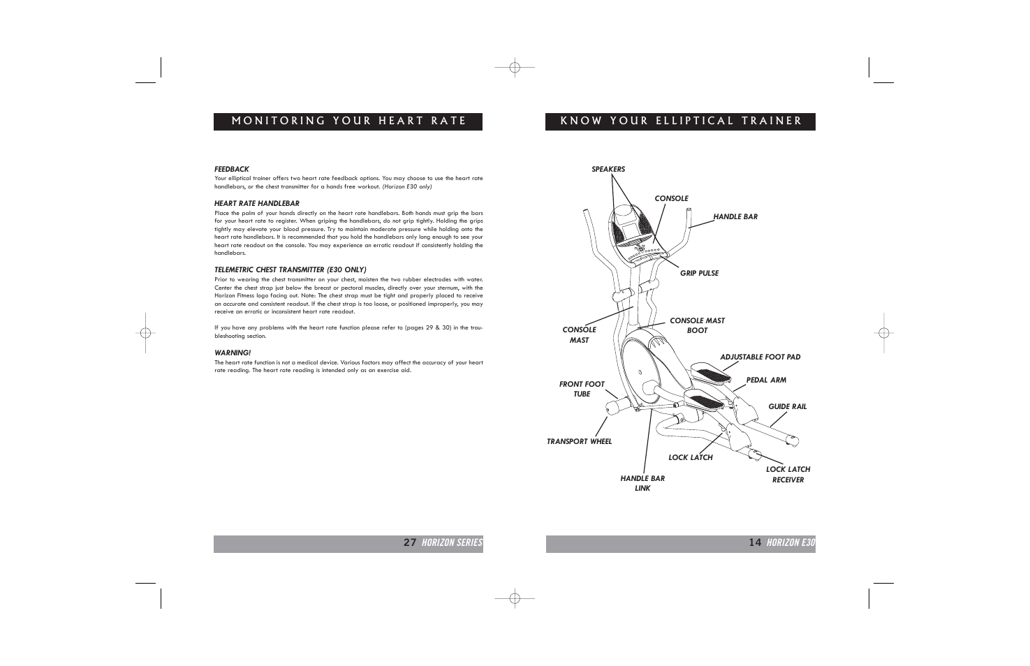 Horizon Fitness E20 User Manual | Page 27 / 40