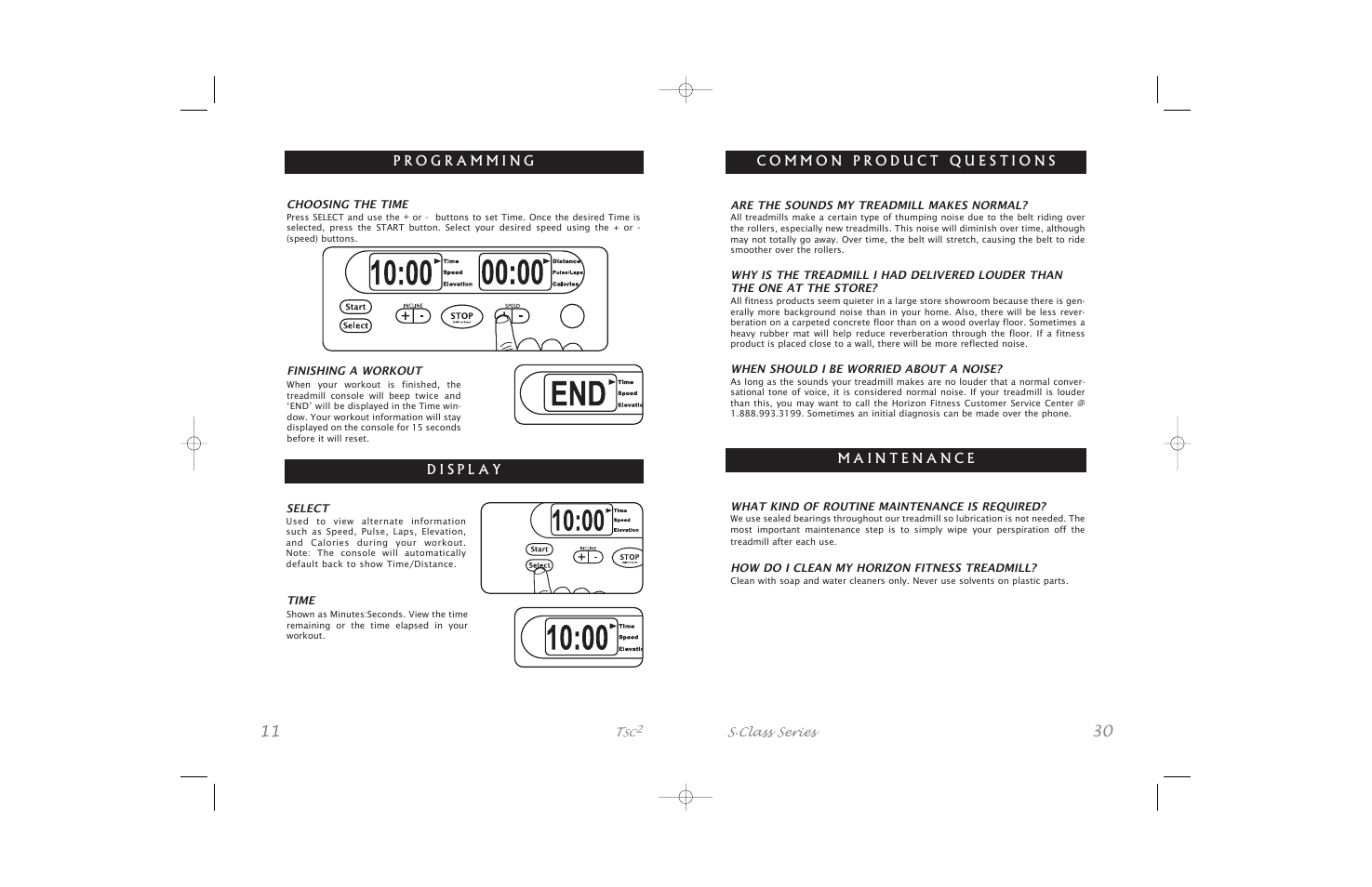 Horizon Fitness S.Class Series5 User Manual | Page 30 / 40