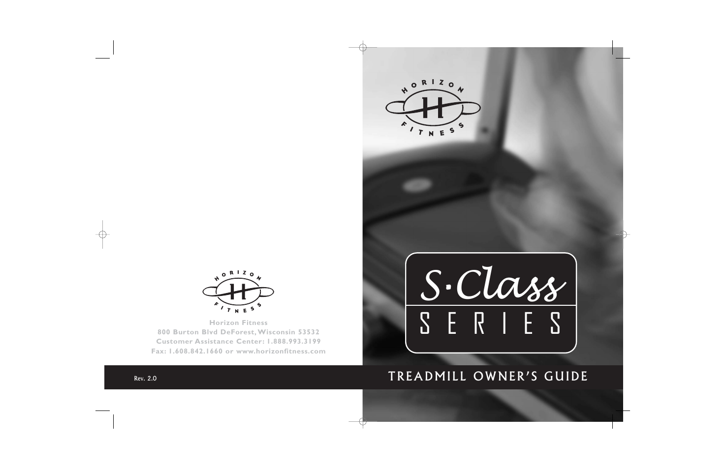 S.class | Horizon Fitness S.Class Series5 User Manual | Page 40 / 40