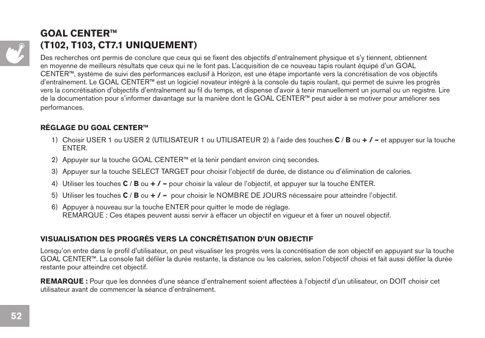 Horizon Fitness GS950T User Manual | Page 52 / 88