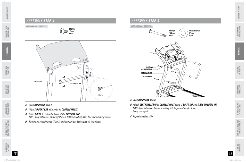 Assembly step | Horizon Fitness HORIZON SERIES CT7.0 User Manual | Page 7 / 19