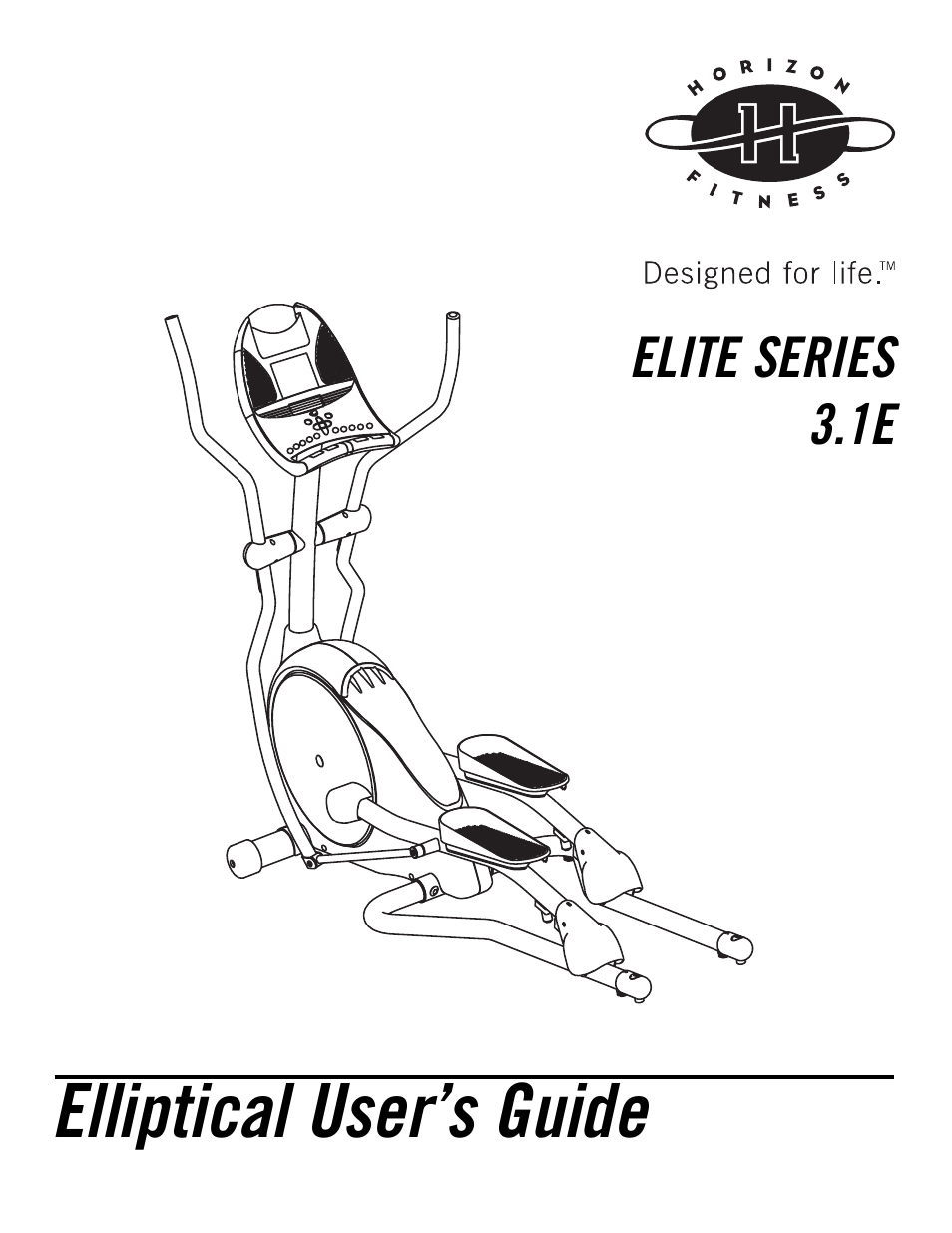 Horizon Fitness 3.1E User Manual | 36 pages