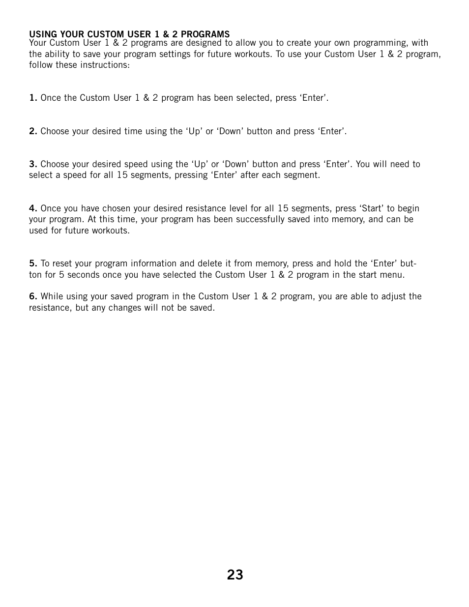 Horizon Fitness 3.1E User Manual | Page 23 / 36