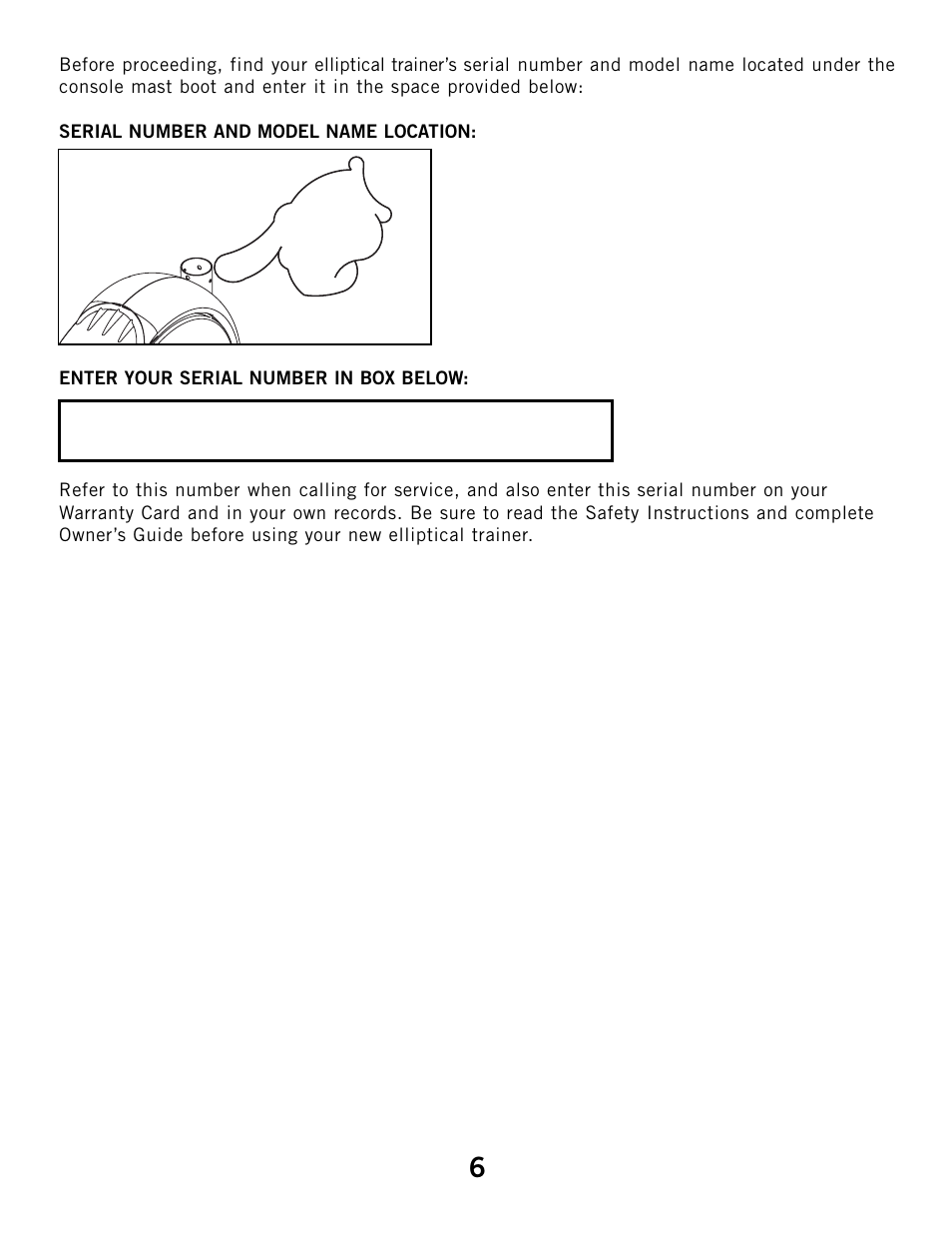 Horizon Fitness 3.1E User Manual | Page 6 / 36