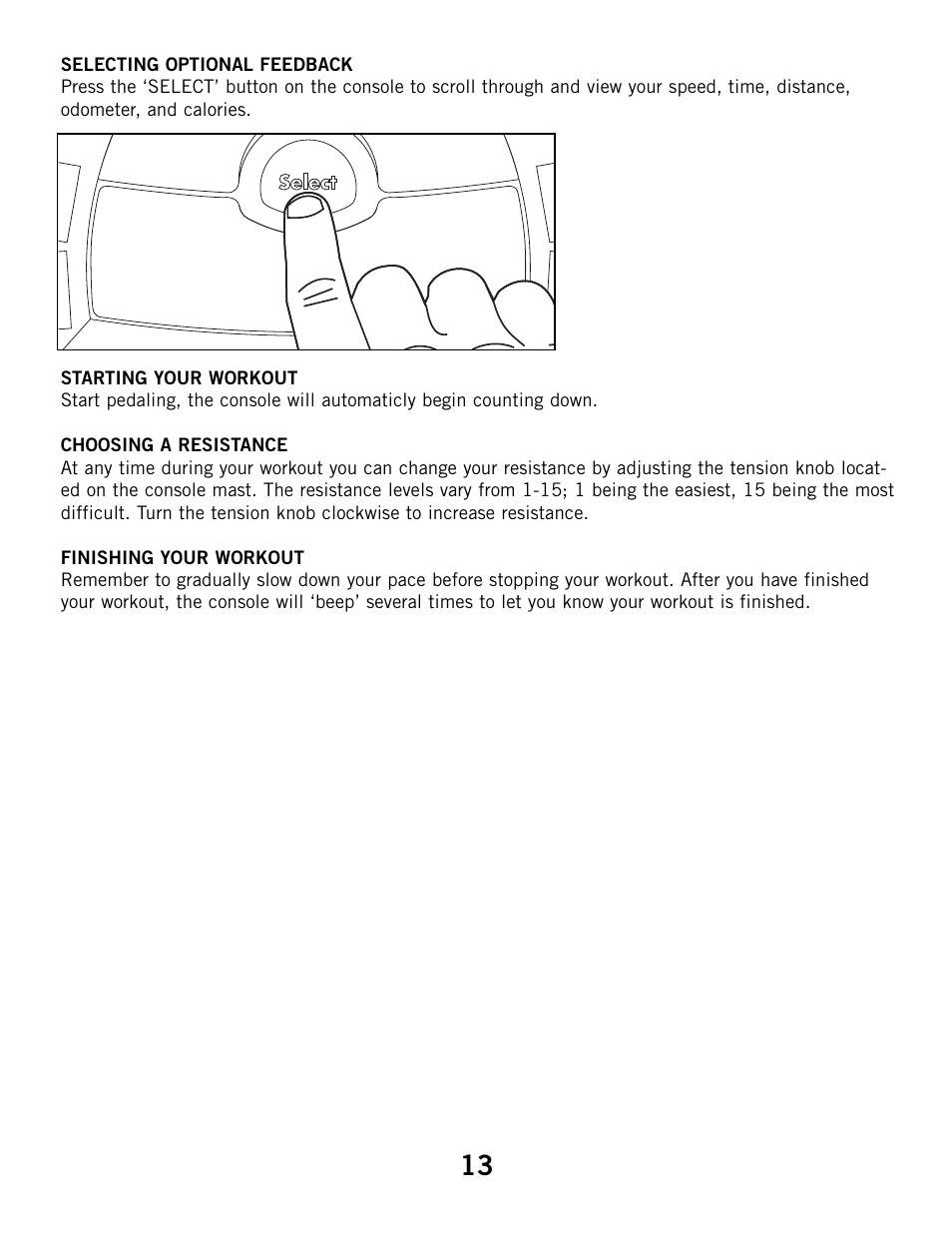 Horizon Fitness HZ SERIES B51 User Manual | Page 13 / 38