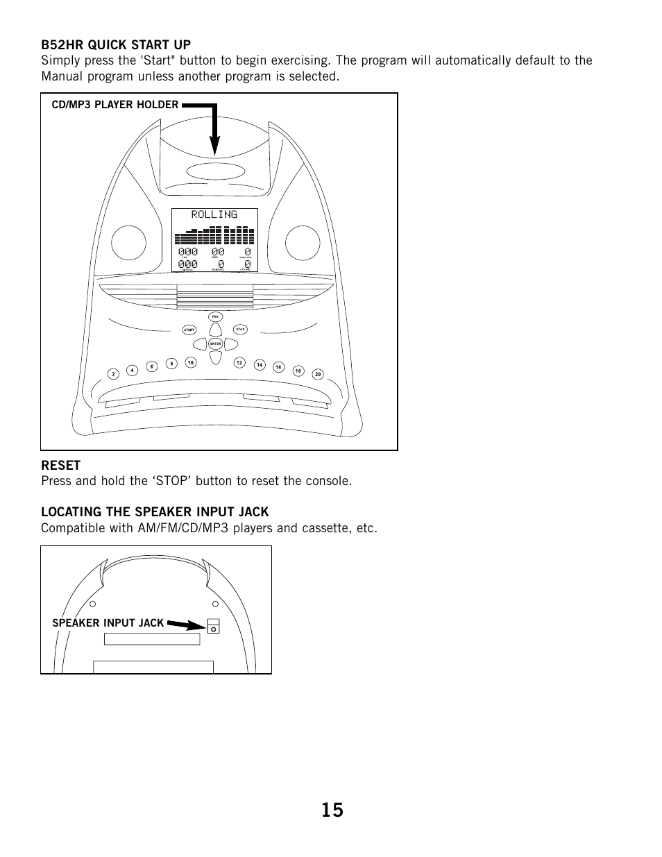Horizon Fitness HZ SERIES B51 User Manual | Page 15 / 38