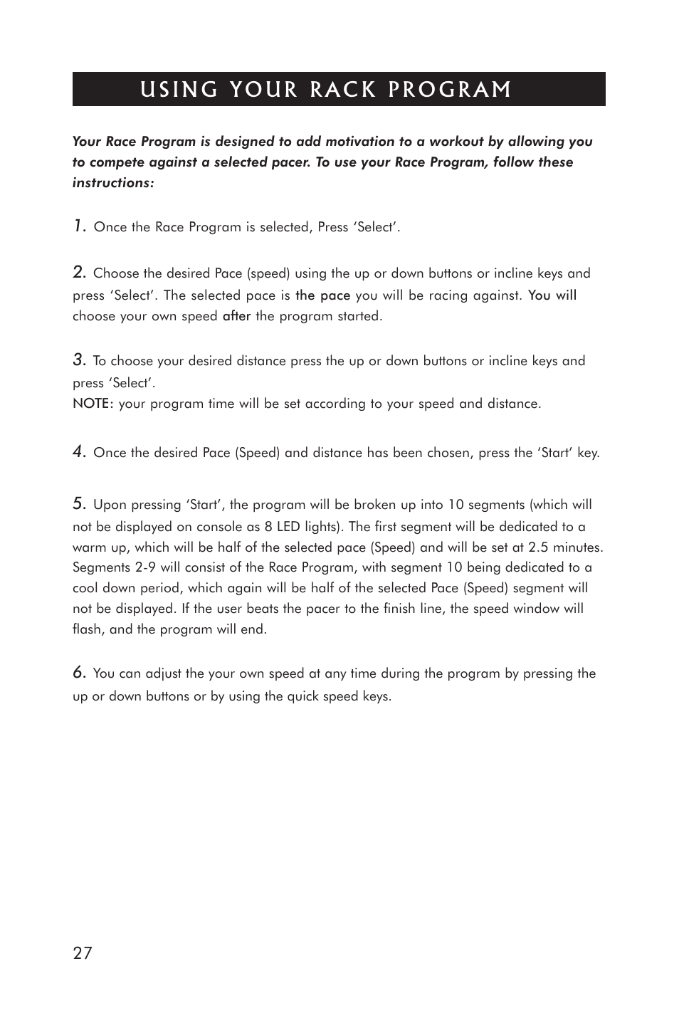 Horizon Fitness ELITE 5.1T HRC Entertainment User Manual | Page 28 / 44