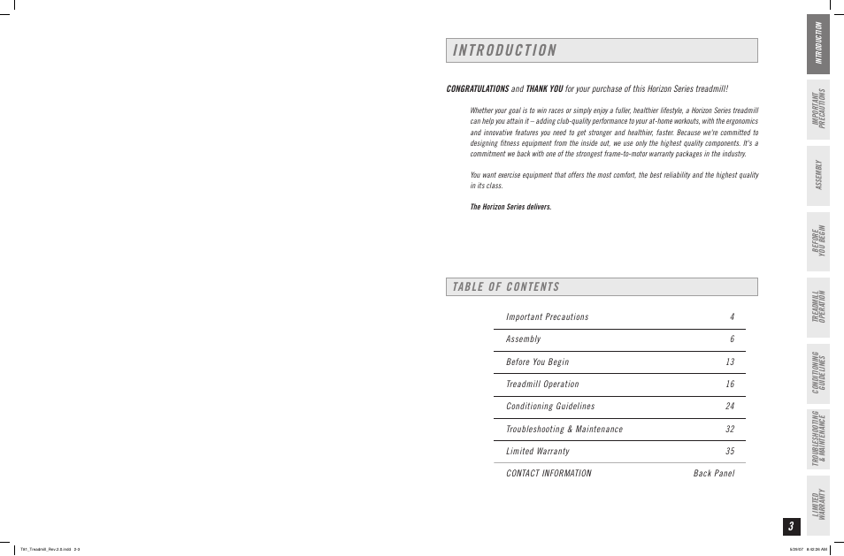 Horizon Fitness T81 User Manual | Page 2 / 19
