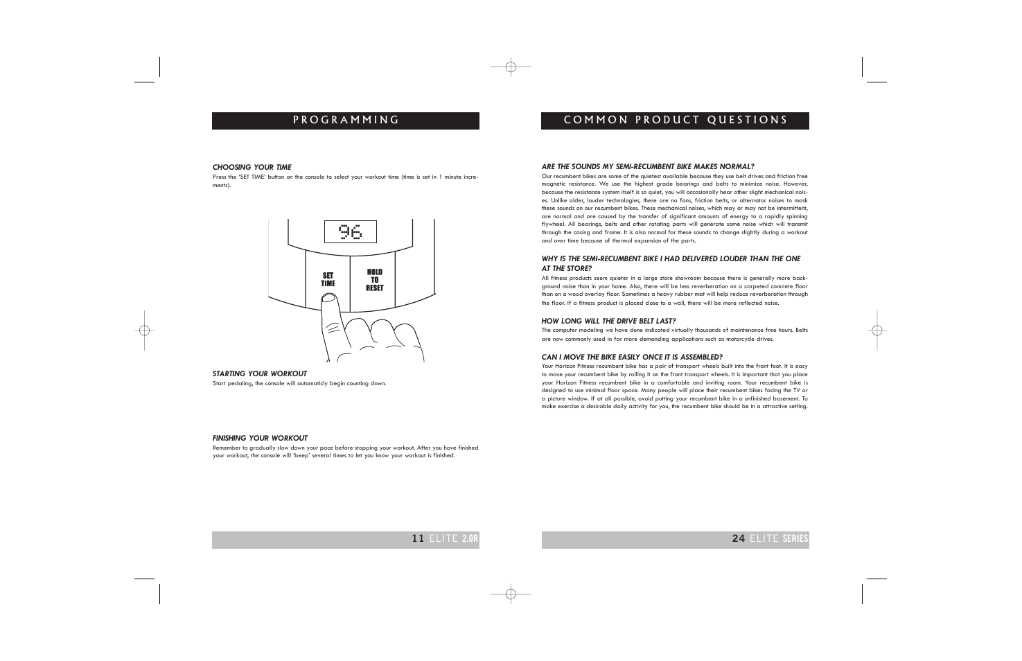 Horizon Fitness ELITE 2.0R User Manual | Page 11 / 34