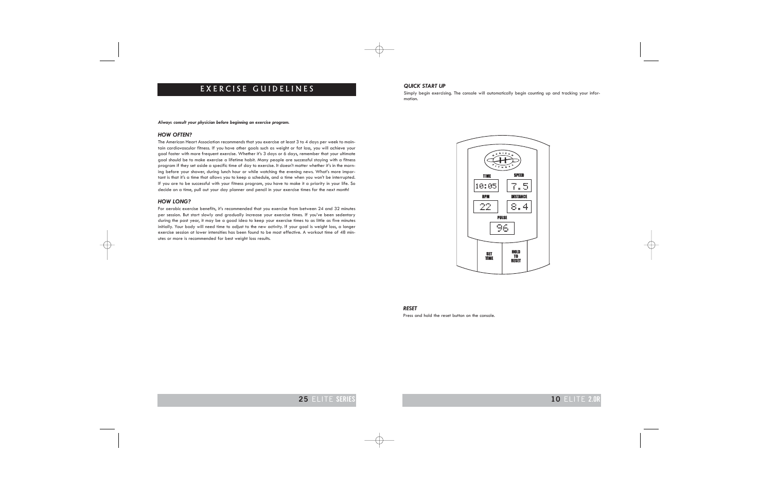Horizon Fitness ELITE 2.0R User Manual | Page 25 / 34