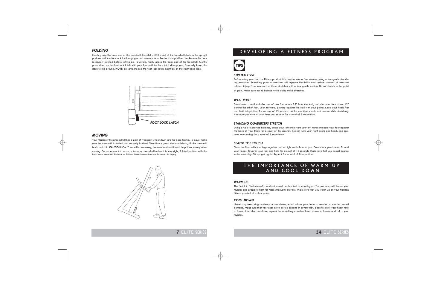 Tips | Horizon Fitness TREADMILL ELITE User Manual | Page 7 / 40