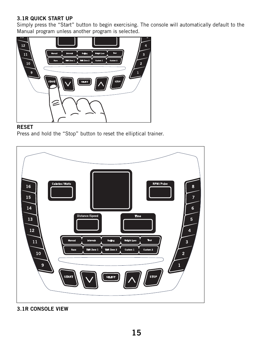 Horizon Fitness ELITE SERIES 3.1R User Manual | Page 15 / 40