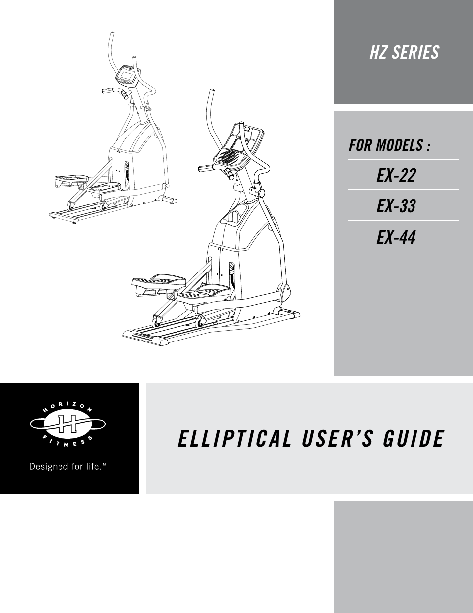 Horizon Fitness HZ SERIES EX-44 User Manual | 40 pages