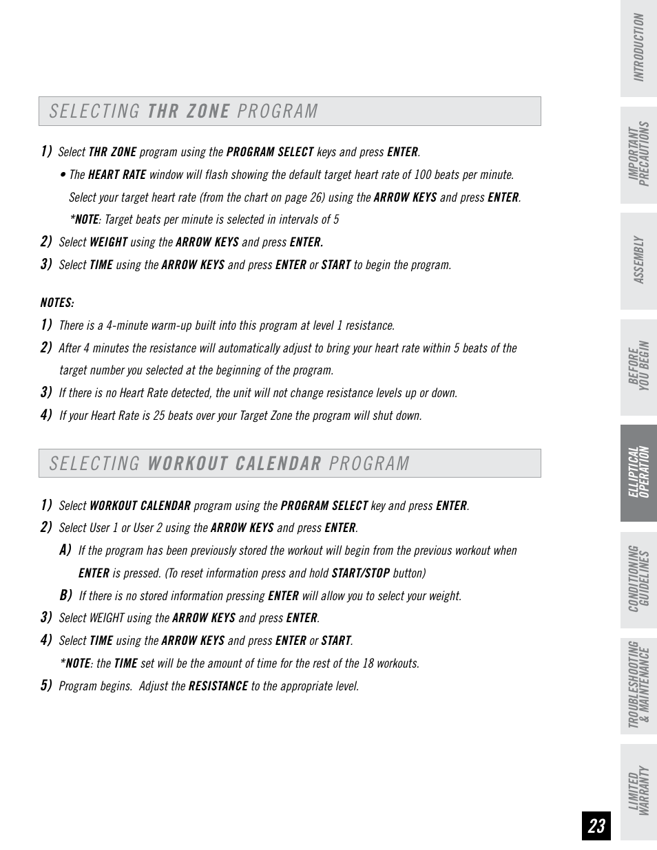 Horizon Fitness HZ SERIES EX-44 User Manual | Page 23 / 40