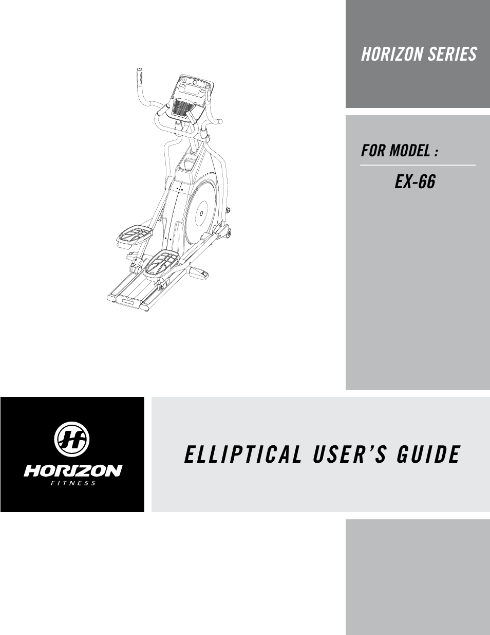 Horizon Fitness EX-66 User Manual | 40 pages
