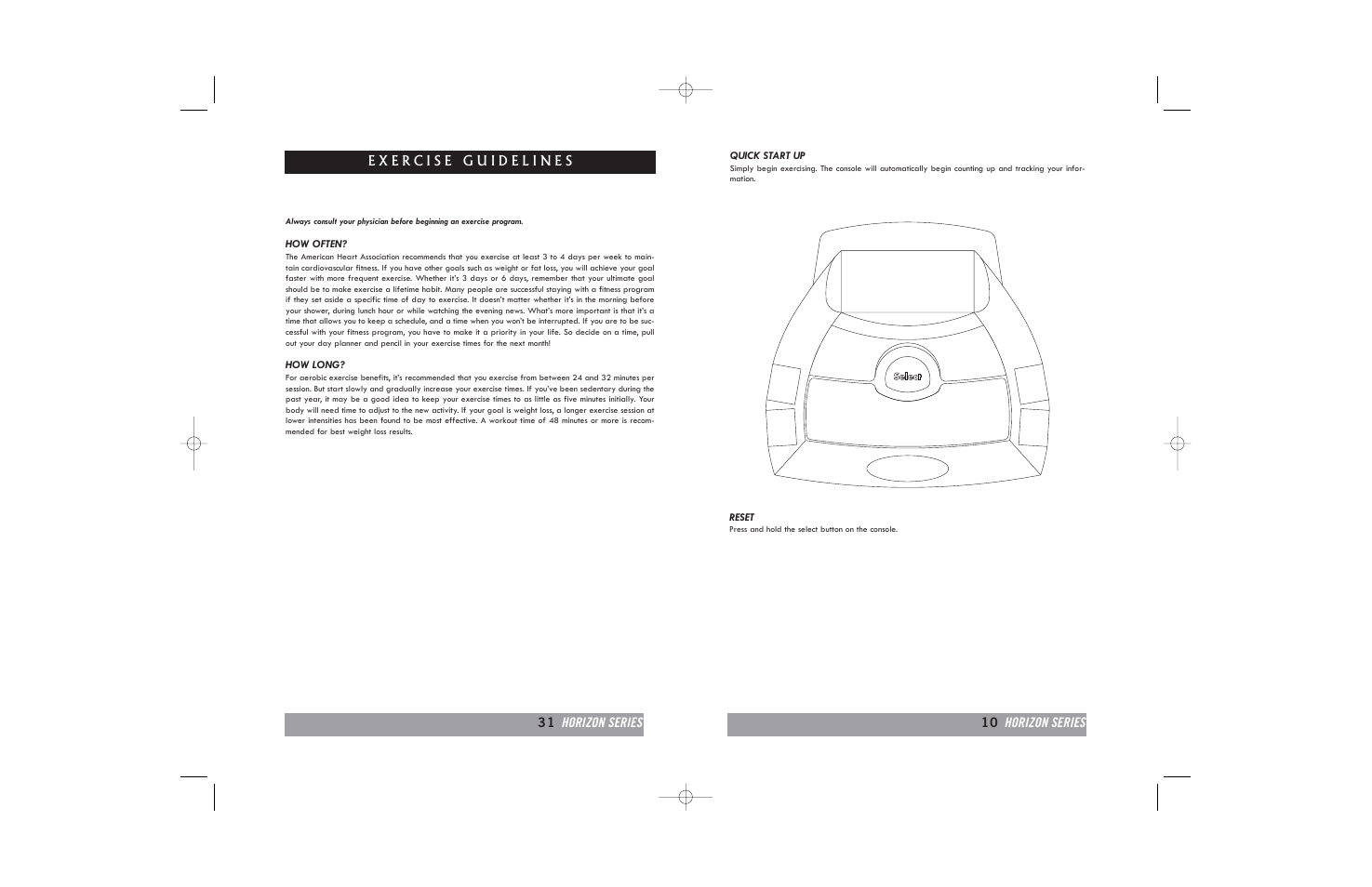 Horizon Fitness HORIZON B20 User Manual | Page 10 / 40