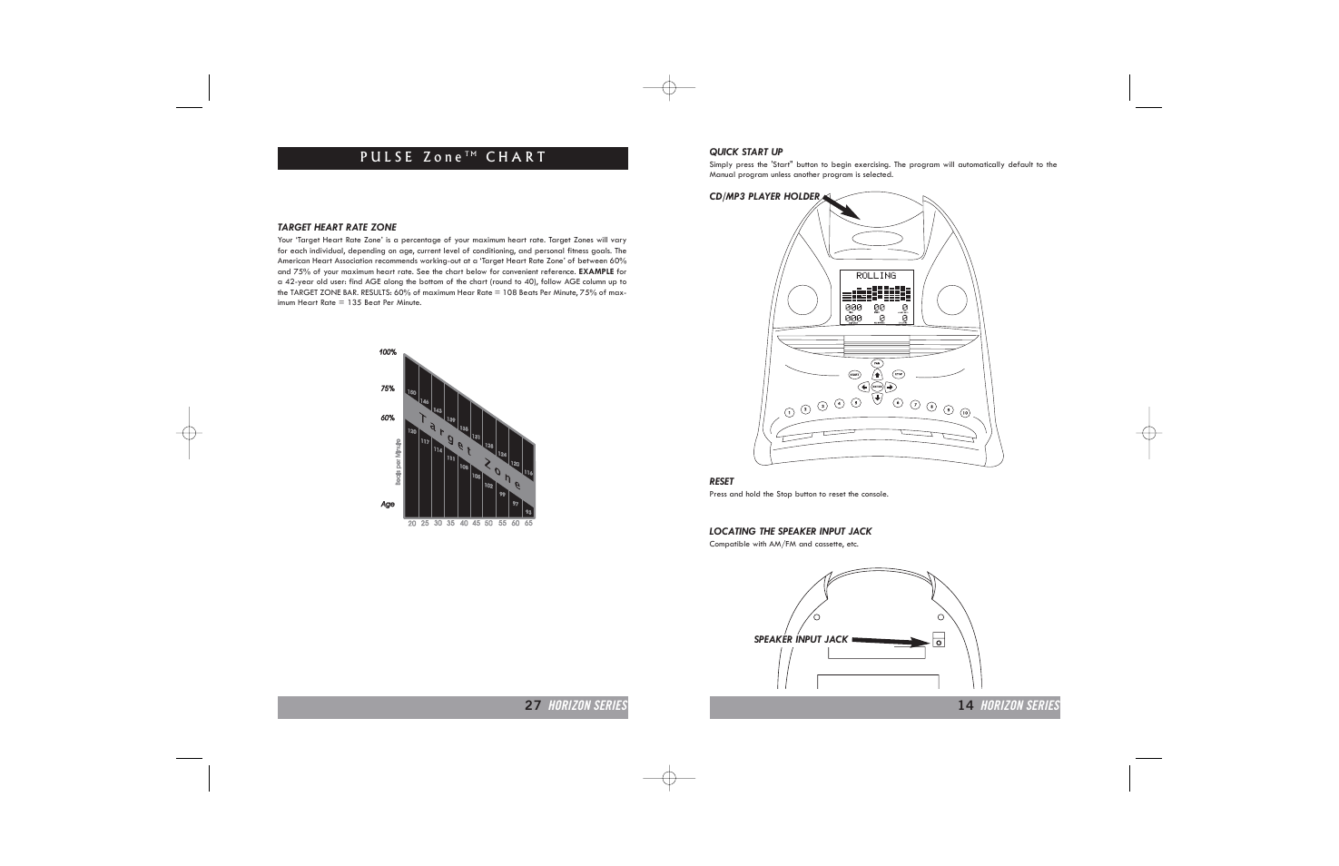 Horizon Fitness HORIZON B20 User Manual | Page 14 / 40