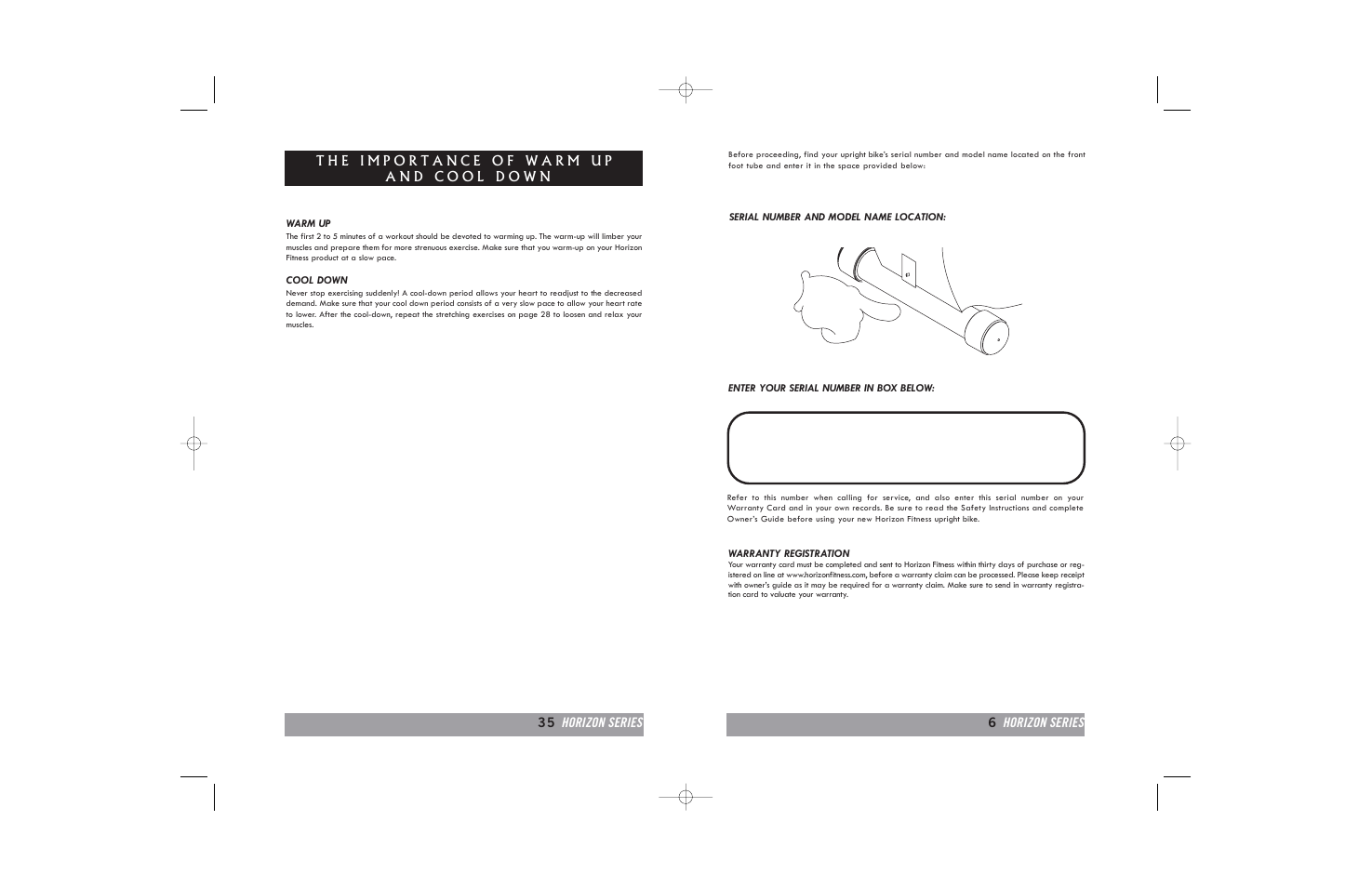 Horizon Fitness HORIZON B20 User Manual | Page 35 / 40