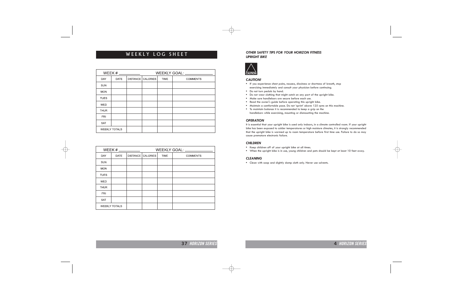 Horizon Fitness HORIZON B20 User Manual | Page 37 / 40