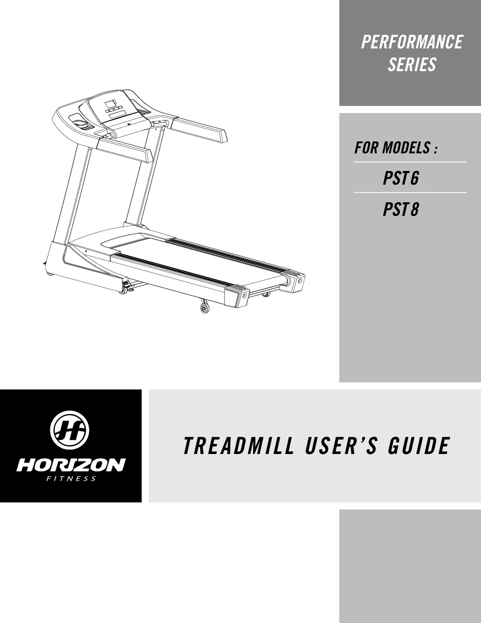 Horizon Fitness PERFORMANCE SERIES PST6 User Manual | 36 pages
