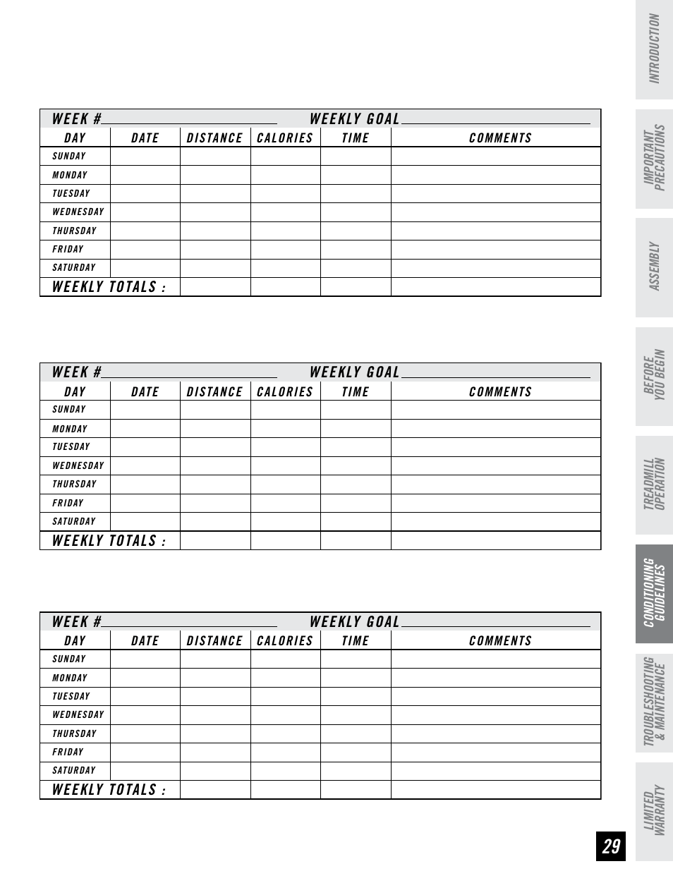 Horizon Fitness PERFORMANCE SERIES PST6 User Manual | Page 29 / 36