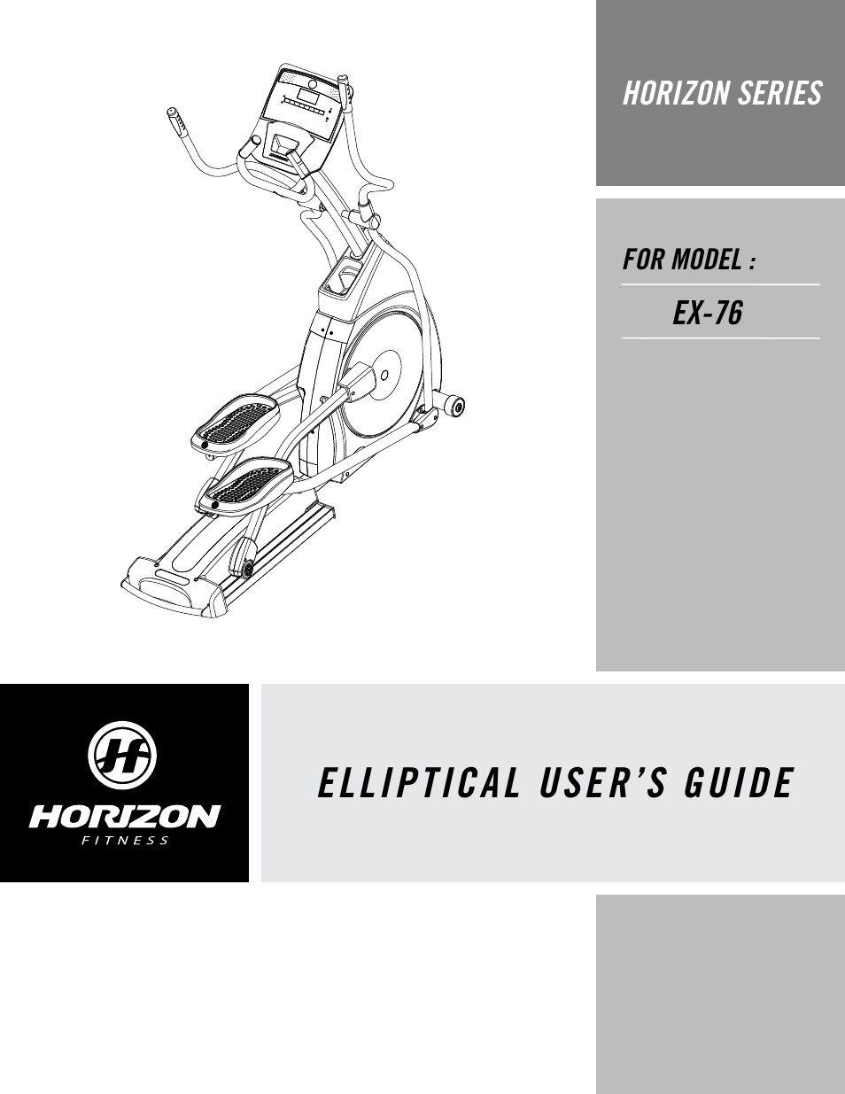 Horizon Fitness EX-76 User Manual | 44 pages