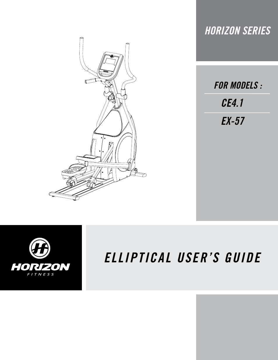 Horizon Fitness CE4.1 User Manual | 28 pages