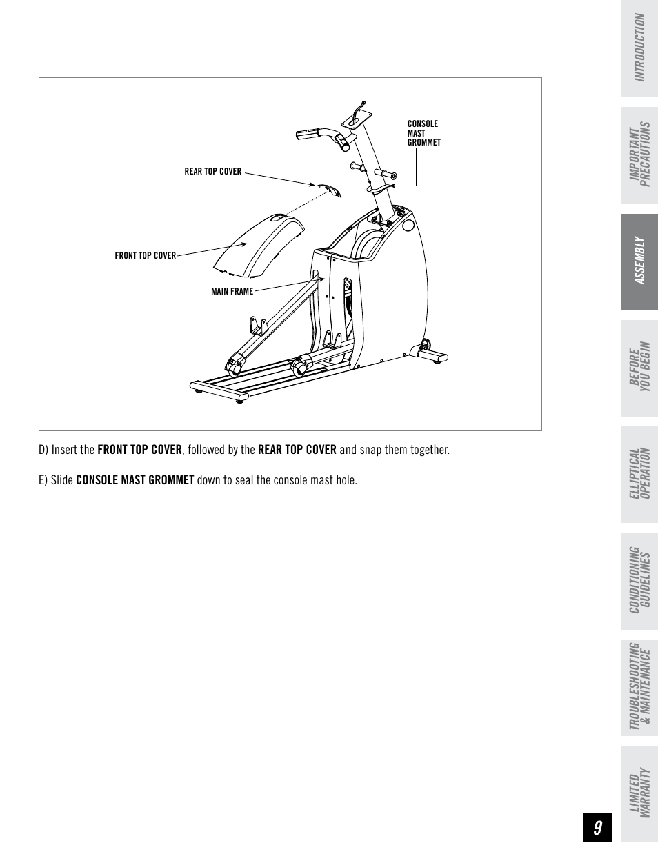 Horizon Fitness RE7.6 User Manual | Page 9 / 40