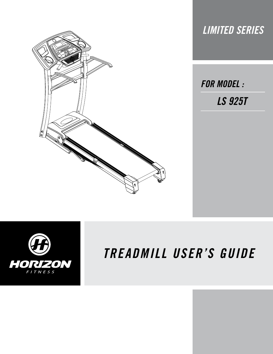 Horizon Fitness LS 925T User Manual | 32 pages