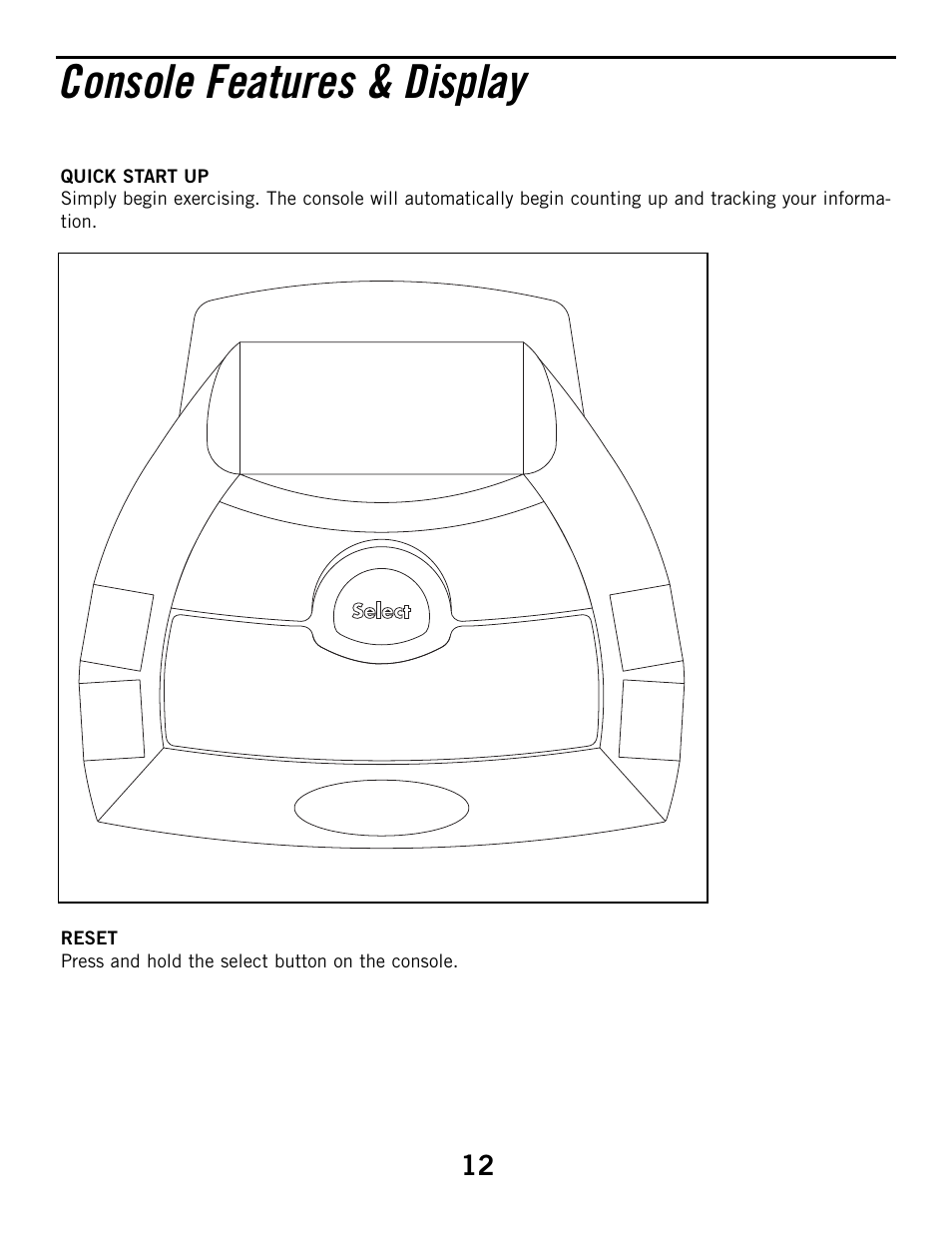 Console features & display | Horizon Fitness HZ SERIES R51 User Manual | Page 12 / 30