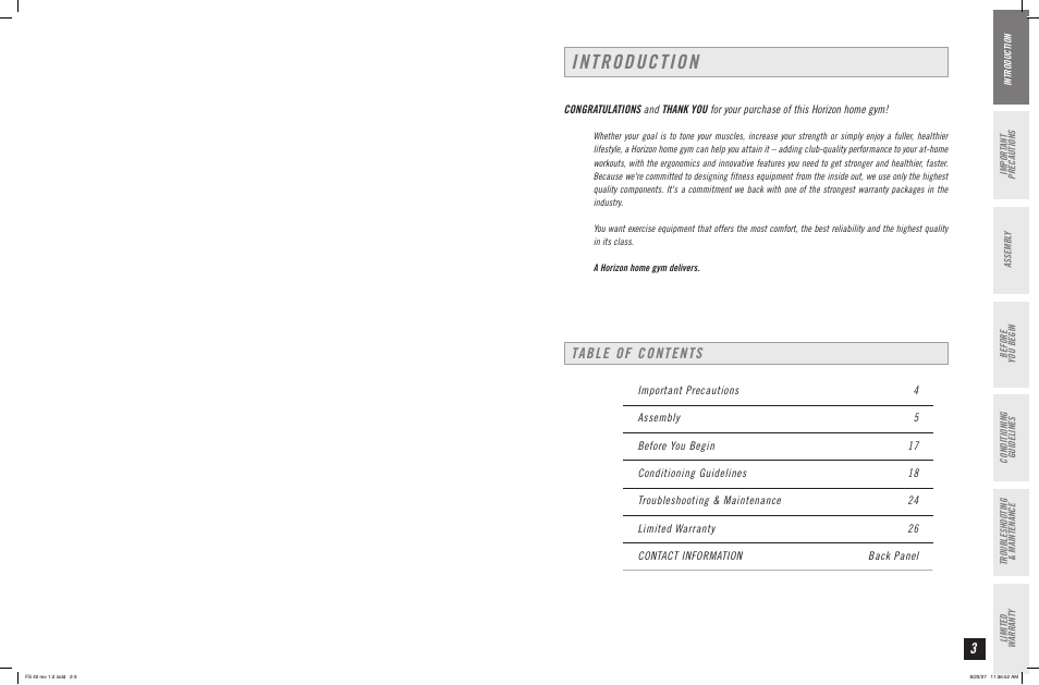 Horizon Fitness FS 40 User Manual | Page 2 / 15