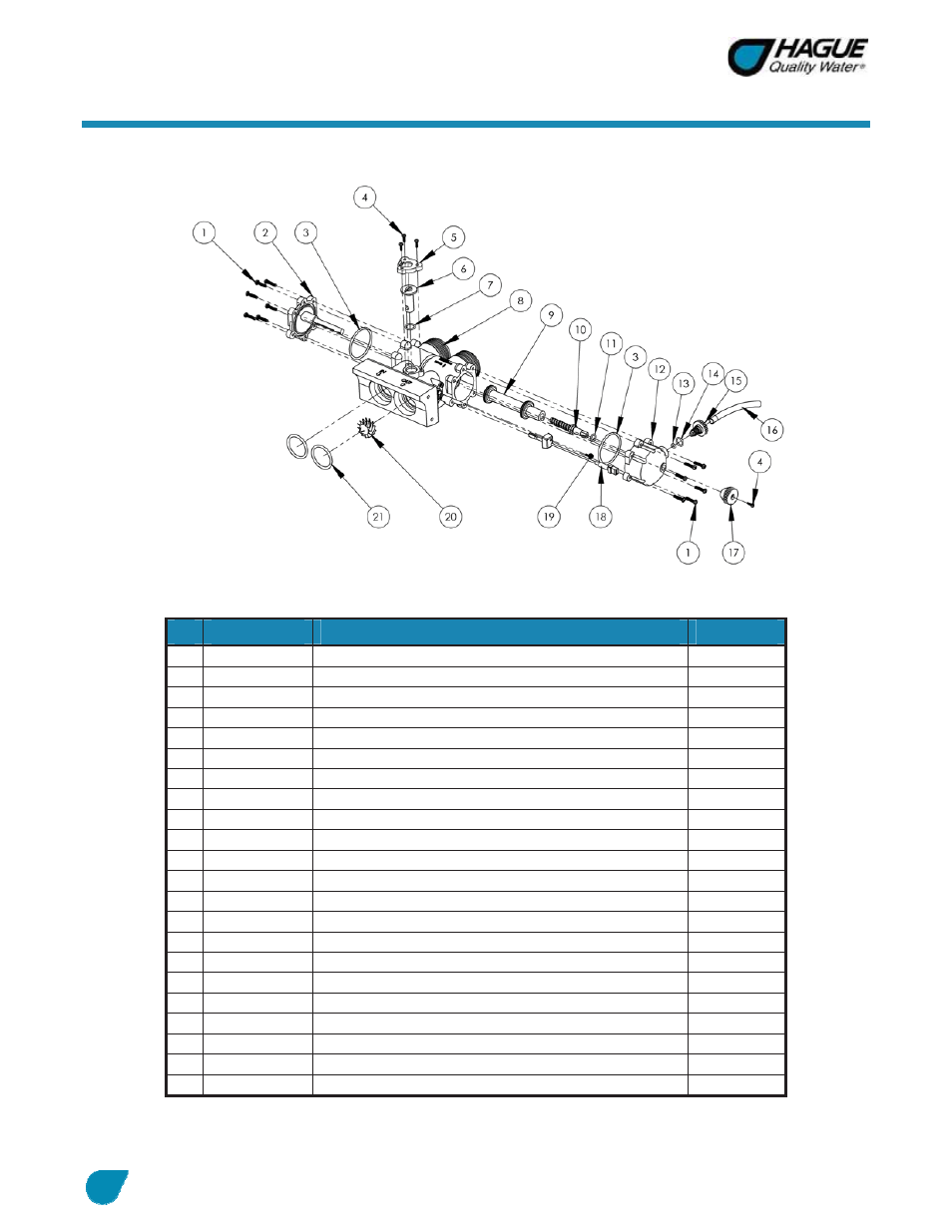 Assembly and parts, cont, Bypass assembly | Hague Quality Water Intl WATERMAX 60 SERIES User Manual | Page 32 / 52