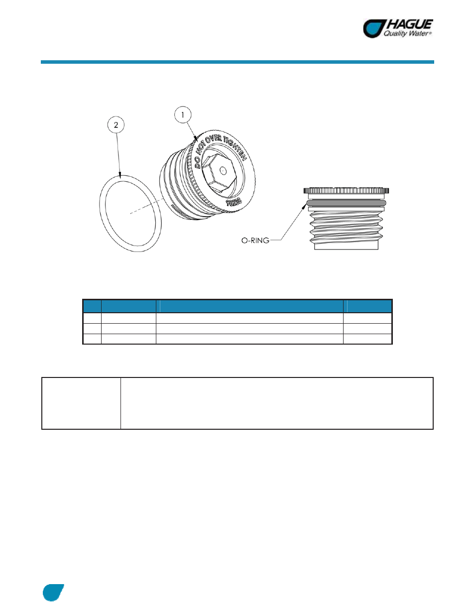 Assembly and parts, cont, Fill plug assembly | Hague Quality Water Intl WATERMAX 60 SERIES User Manual | Page 41 / 52