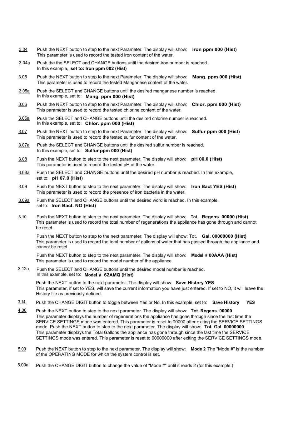 Setting and using the appliance control (cont.) | Hague Quality Water Intl 63MAQ User Manual | Page 10 / 36