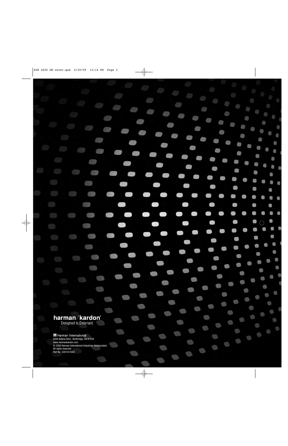 Harman AVR 2600 User Manual | Page 63 / 63