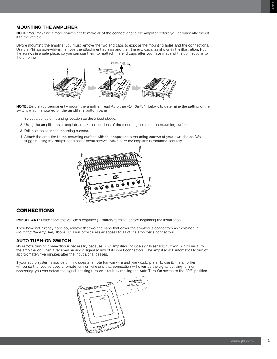 Connections | Harman GTO-3EZ User Manual | Page 3 / 13