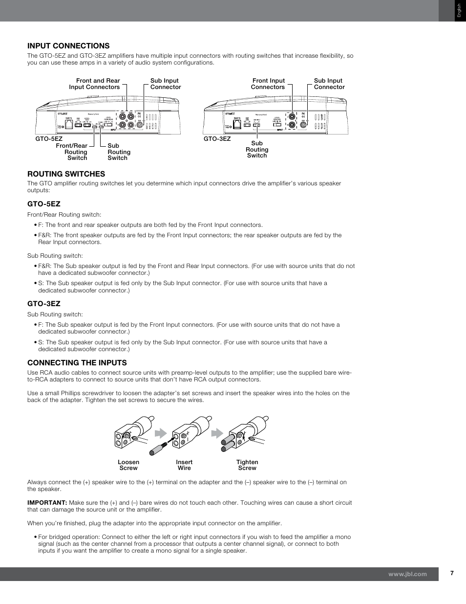 Harman GTO-3EZ User Manual | Page 7 / 13