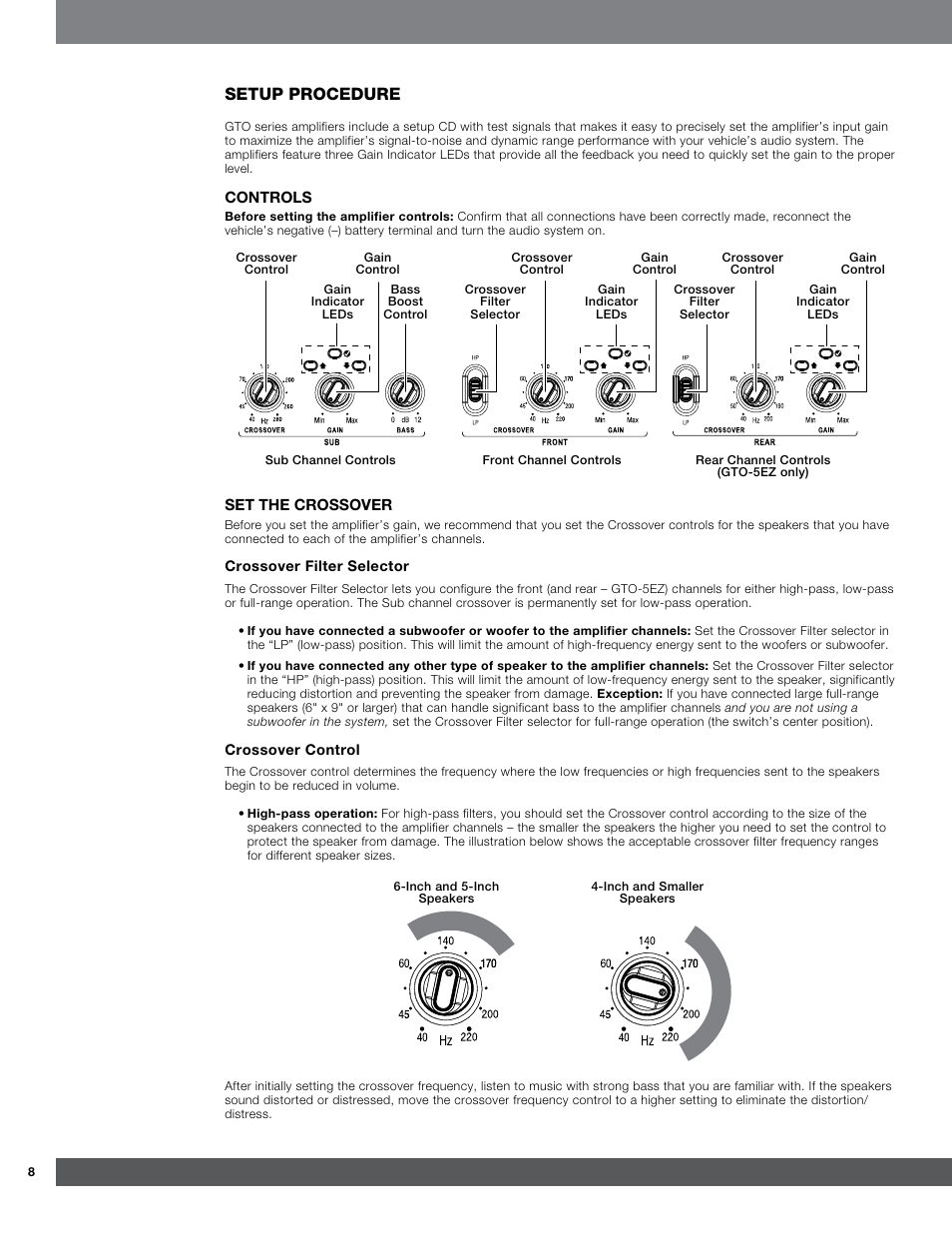 Setup procedure | Harman GTO-3EZ User Manual | Page 8 / 13