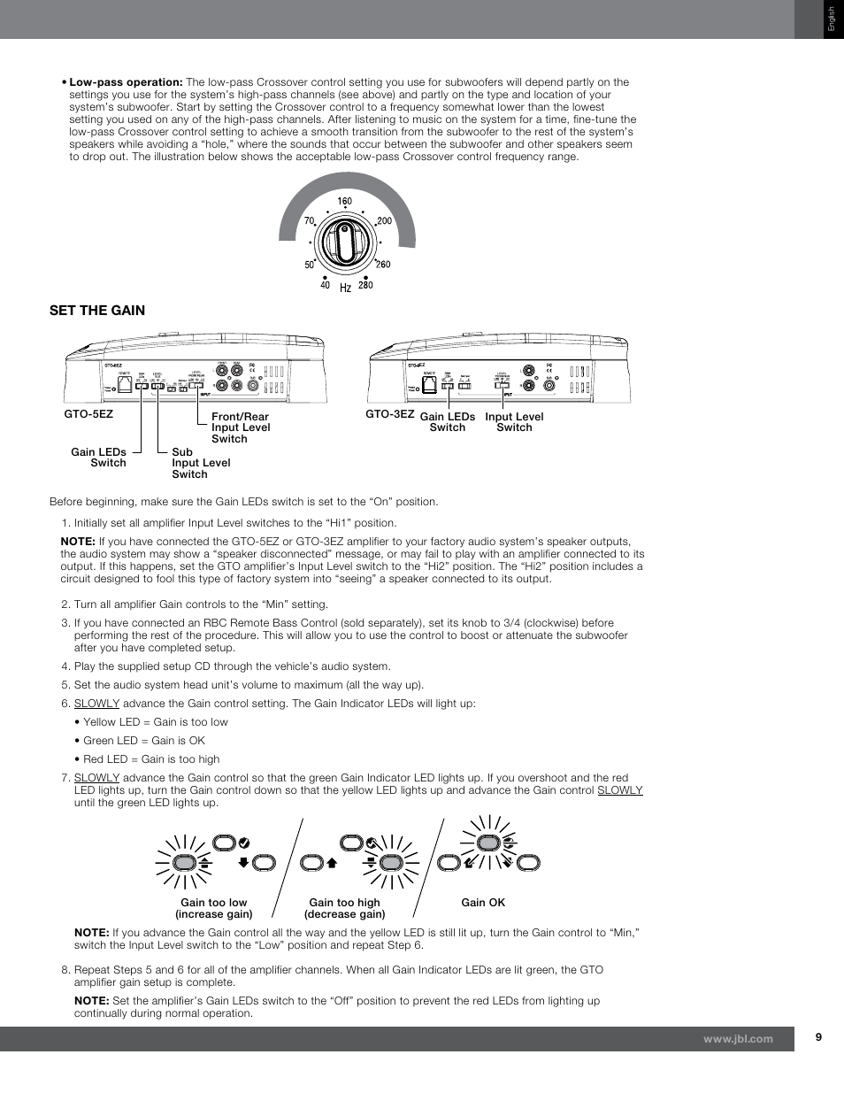 Harman GTO-3EZ User Manual | Page 9 / 13