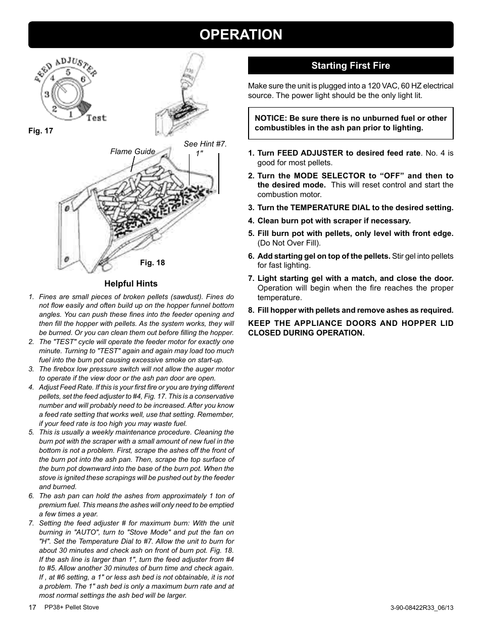 Operation | Harman PP38+ User Manual | Page 17 / 38