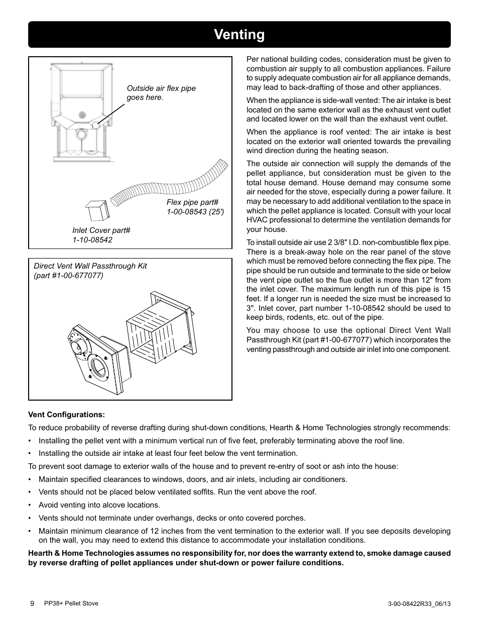Venting | Harman PP38+ User Manual | Page 9 / 38